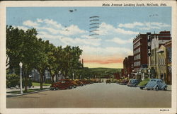 Main Avenue Looking South Postcard