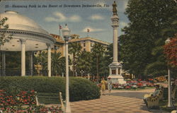 Hemming Park in the Heart of Downtown Postcard