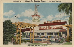 Hotel El Rancho Vegas Postcard