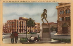 The Trojan Statue, University of Southern California Postcard