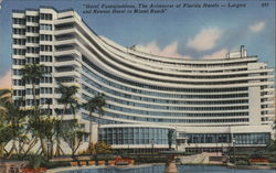 Hotel Fontainebleau, The Aristocrat of Florida Hotels Postcard