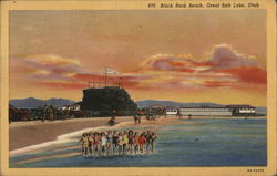 Black Rock Beach, Great Salt Lake Salt Lake City, UT Postcard Postcard Postcard