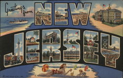 Greetings from New Jersey Postcard Postcard Postcard