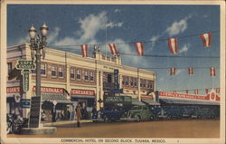 Commercial Hotel on Second Block Postcard