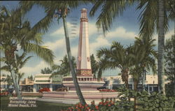 Fountain Normandy Isles Miami Beach, FL Postcard Postcard Postcard