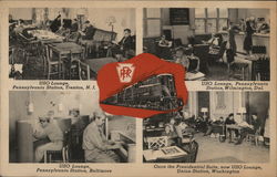 Pennsylvania Railroad Stations' USO Lounges Depots Postcard Postcard Postcard