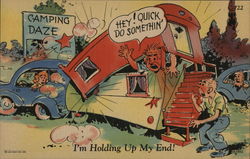 I'm Holding Up My End Comic, Funny Postcard Postcard Postcard