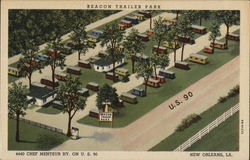 Beacoon Trailer Park New Orleans, LA Postcard Postcard Postcard