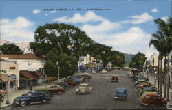 Looking Along Girard Avenue La Jolla, CA Postcard Postcard Postcard