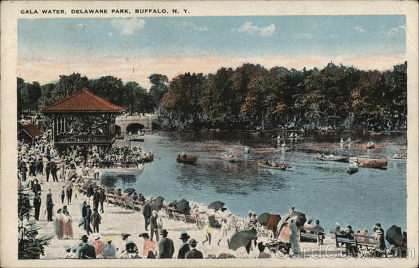 Gala Water, Delaware Park Buffalo, NY Postcard