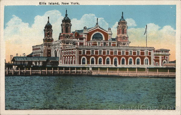 Ellis Island New York City, NY Postcard