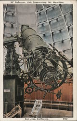 36" Reflector, Lick Observatory, Mt. Hamilton Postcard