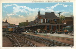 Boston and Maine R R Station Greenfield, MA Postcard Postcard Postcard