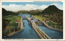 Pedro Miguel Locks, Panama Canal Postcard