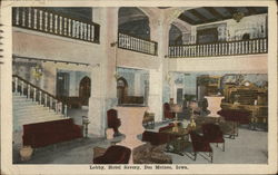 Lobby, Hotel Savery Des Moines, IA Postcard Postcard Postcard