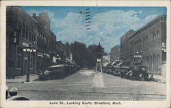 Lane St., Looking South Blissfield, MI Postcard Postcard Postcard