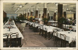 Cafeteria, Kellog Company Battle Creek, MI Postcard Postcard Postcard