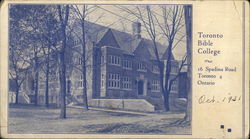 Bible College, 16 Spadina Road Postcard