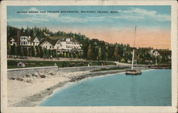 Island House and Private Residences Mackinac Island, MI Postcard Postcard Postcard