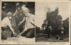 Seabees Demolition Practice Postcard