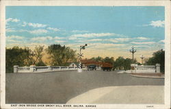 East Iron Bridge Over Smoky Hill River Postcard