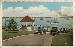 Casco Bay From FOrt Allen Park, Eastern Promenade Portland, ME Postcard Postcard Postcard