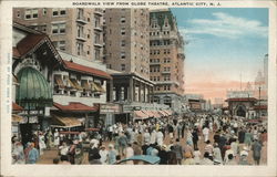 Boardwalk View from Globe Theatre Postcard