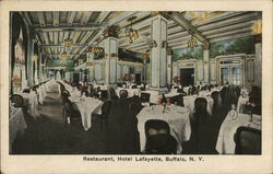 Restaurant, Hotel Lafayette Postcard