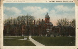 The State Hospital Pontiac, MI Postcard Postcard Postcard