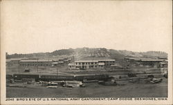 Bird's Eye of U.S. National Cantonment, Camp Dodge Postcard