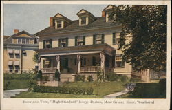 Body and Trim, "High Standard" Ivory; Blinds, Moss Green; Roof, Weathered Postcard