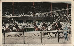 The Start-Saratoga Race Track Postcard