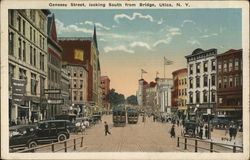 Genesee Street, Looking South From Bridge Postcard