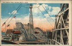 The Airship Ride Revere Beach, MA Postcard Postcard Postcard