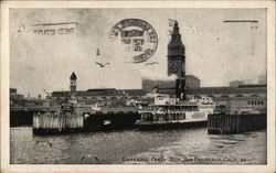 Entering Ferry Slip Postcard