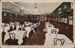 Thomas' Ladies' and Gentlemen's Dining Room Postcard