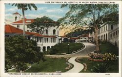 Picturesque View of Ancon Hospital Panama Postcard Postcard Postcard