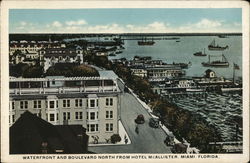 Waterfront and Boulevard North From Hotel McAllister Postcard