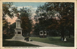 Soldiers' Monument and Common Postcard