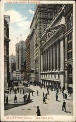 New York Stock Exchange, Broad Street South Postcard Postcard Postcard