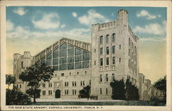 The New State Armory, Cornell University Postcard