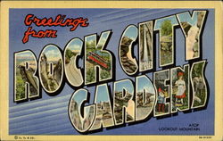 Greetings From Rock City Gardens Lookout Mountain Postcard