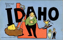 Greetings From Idaho Postcard