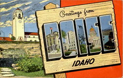 Greetings From Boise Idaho Postcard Postcard