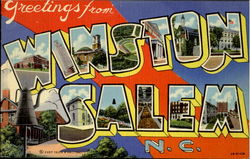 Greetings From Winston Salem Postcard