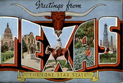 Greetings From Texas Postcard