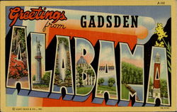 Greetings From Alabama Postcard