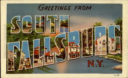 Greetings From South Fallsburg New York Postcard Postcard