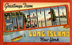 Greetings From Riverhead Long Island, NY Postcard Postcard