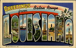 Greetings From Louisiana Postcard